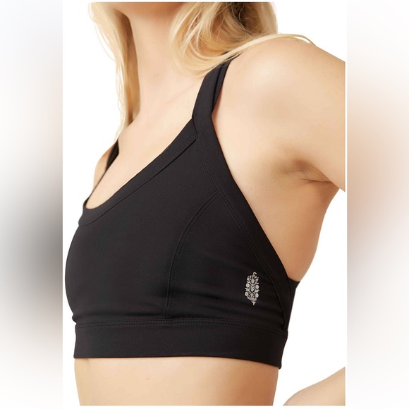 🆕 Free People FP Movement Run Racer Sports Bra Black Sz L - Picture 11 of 14